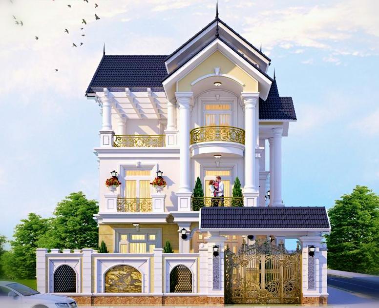 Thiết kế biệt thự địa trung hải 3 tầng